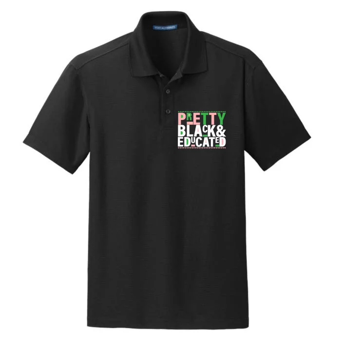 Pretty Black And Educated Dry Zone Grid Performance Polo