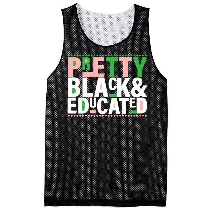 Pretty Black And Educated Mesh Reversible Basketball Jersey Tank