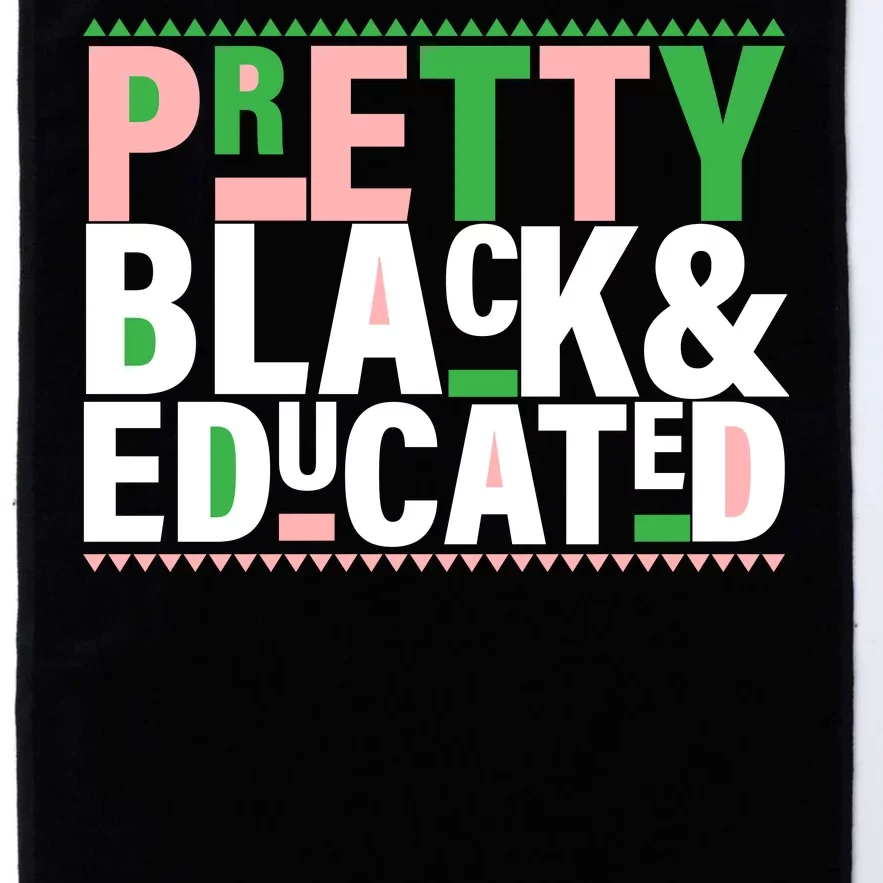 Pretty Black And Educated Platinum Collection Golf Towel