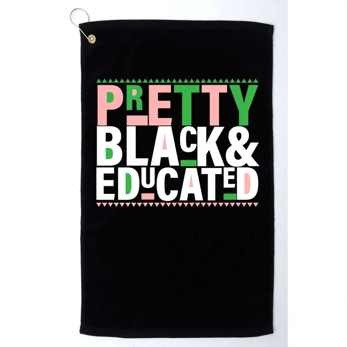 Pretty Black And Educated Platinum Collection Golf Towel