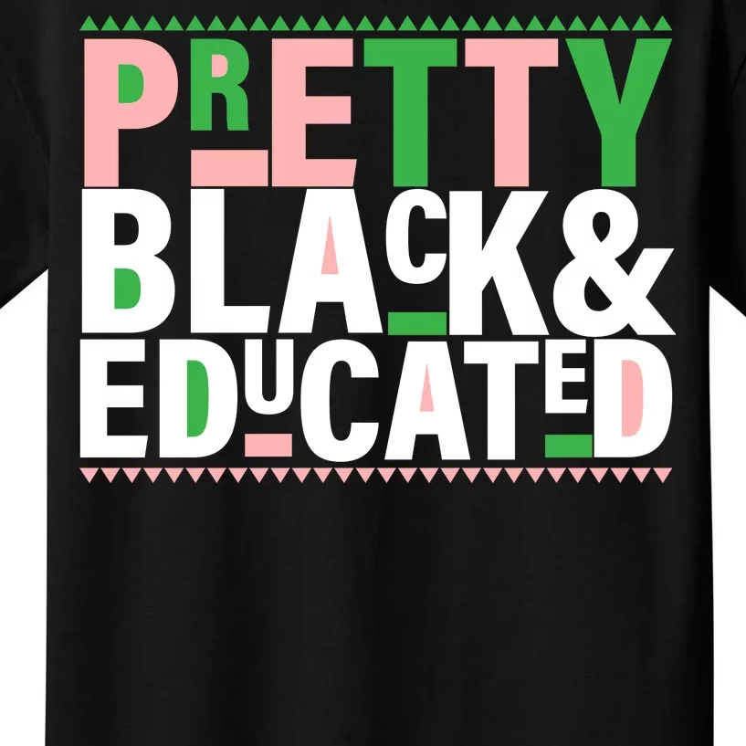 Pretty Black And Educated Kids T-Shirt