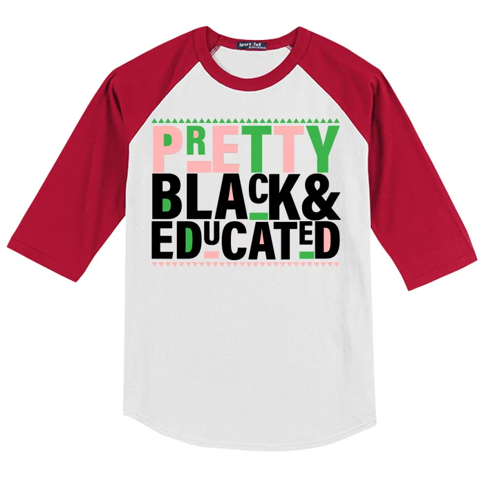 Pretty Black And Educated Kids Colorblock Raglan Jersey