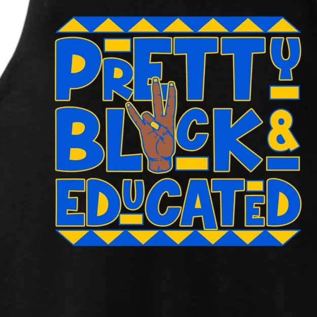 Pretty Black And Educated Sigma Gamma Rho Hand Sign Ladies Tri-Blend Wicking Tank