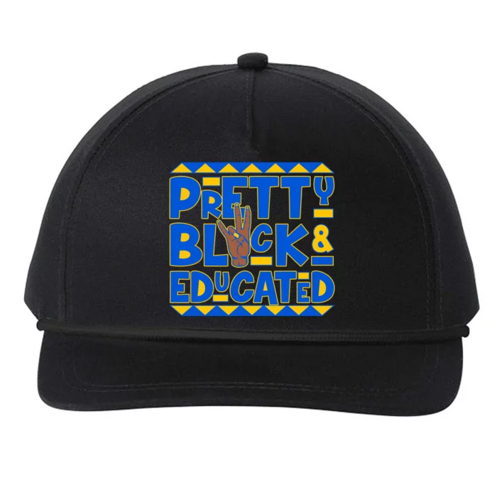 Pretty Black And Educated Sigma Gamma Rho Hand Sign Snapback Five-Panel Rope Hat