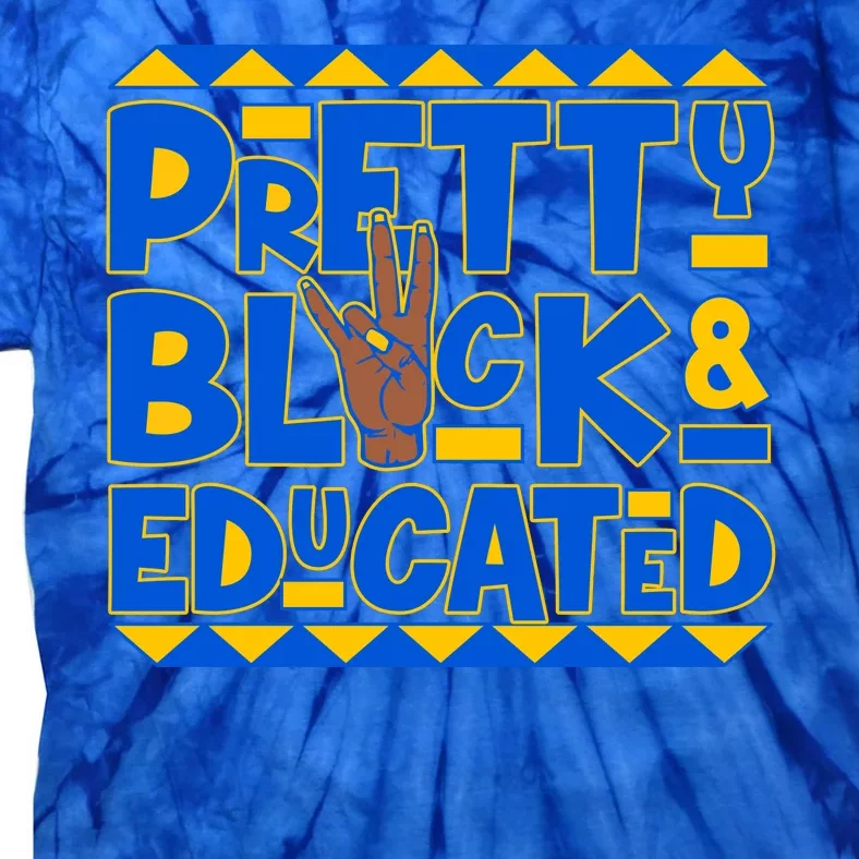 Pretty Black And Educated Sigma Gamma Rho Hand Sign Tie-Dye T-Shirt