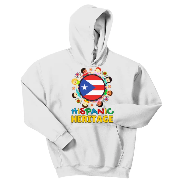 Puerto Rico Flag Boricua Pride Celebration Kids Hoodie