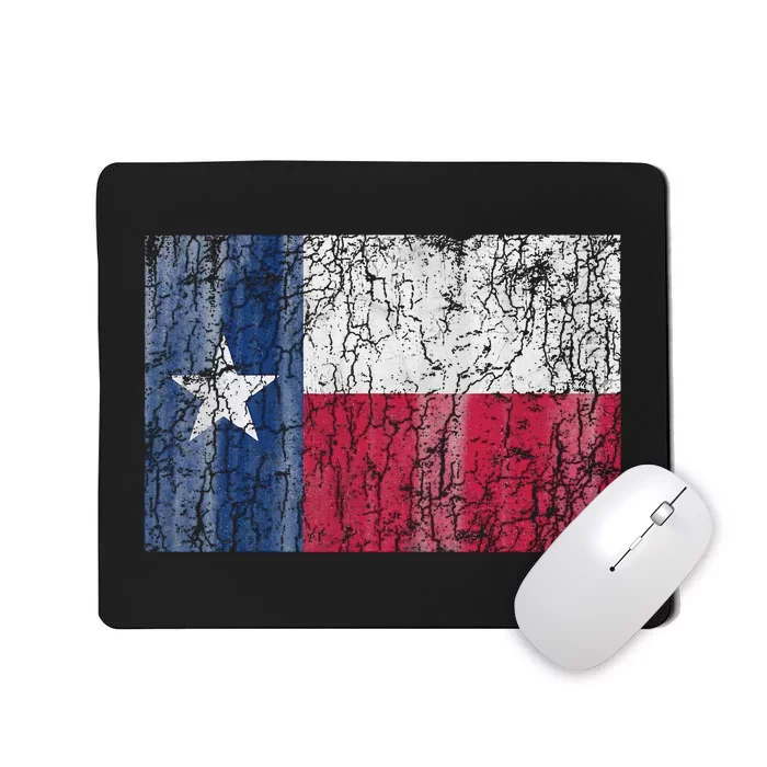 Patriotic Retro Flag Of Texas Mousepad