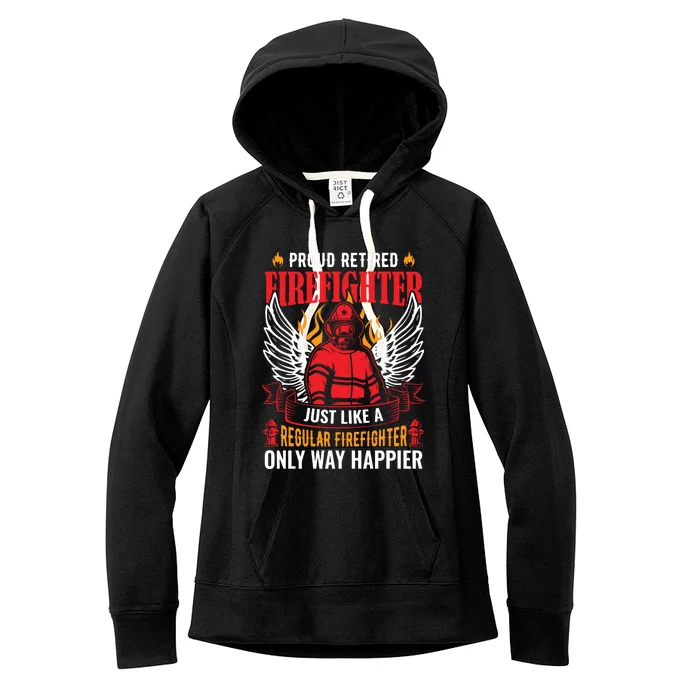 Proud Retired Firefighter Father's Day S Women's Fleece Hoodie