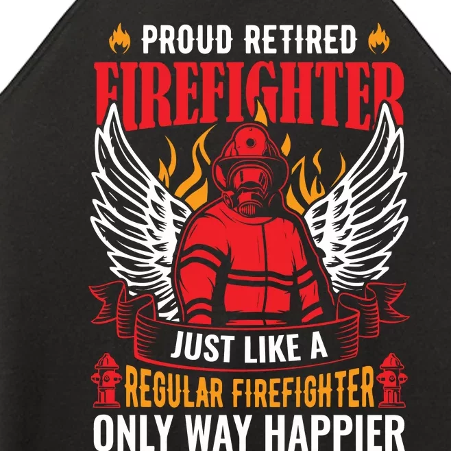 Proud Retired Firefighter Father's Day S Women’s Perfect Tri Rocker Tank