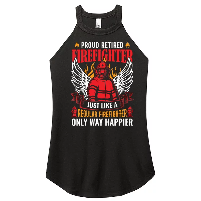 Proud Retired Firefighter Father's Day S Women’s Perfect Tri Rocker Tank