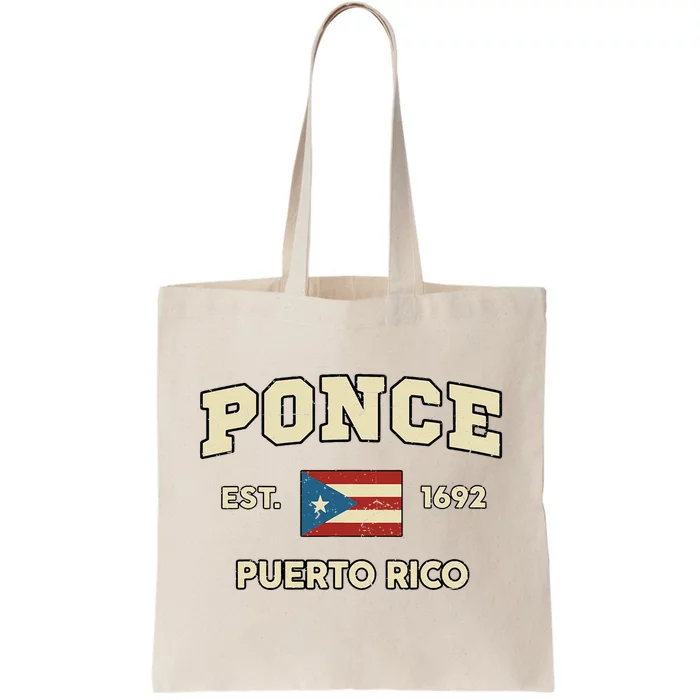 Puerto Rico Flag Hispanic Heritage Month Ponce Boricua Rican Tote Bag