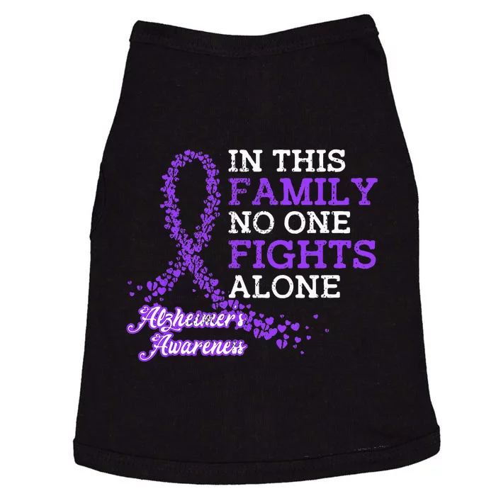 Purple Ribbon Family Alzheimer Awareness Doggie Tank