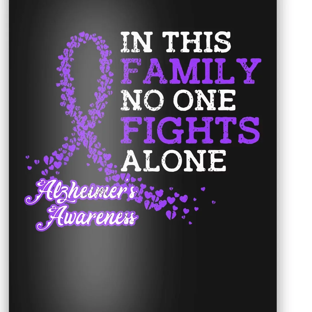 Purple Ribbon Family Alzheimer Awareness Poster