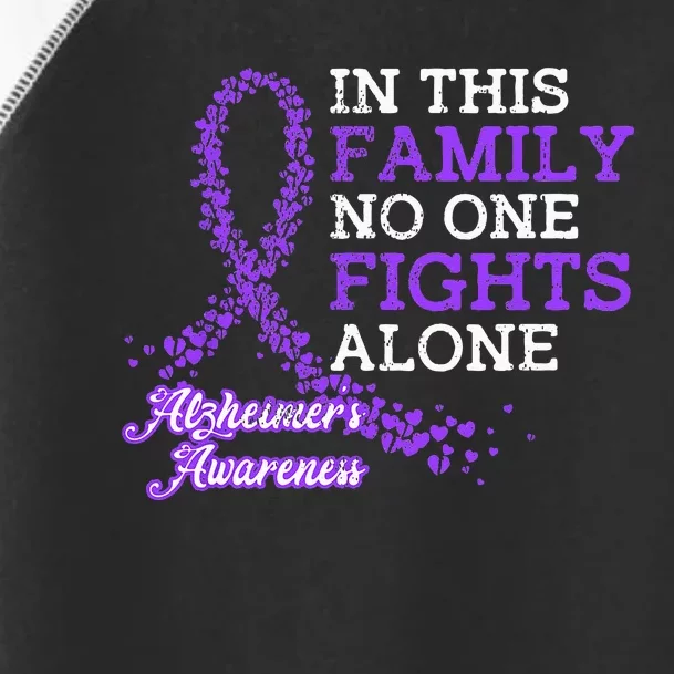 Purple Ribbon Family Alzheimer Awareness Toddler Fine Jersey T-Shirt