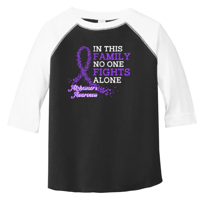 Purple Ribbon Family Alzheimer Awareness Toddler Fine Jersey T-Shirt