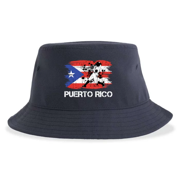 Puerto Rico Flag Baseball Puerto Rican Boricua Sustainable Bucket Hat