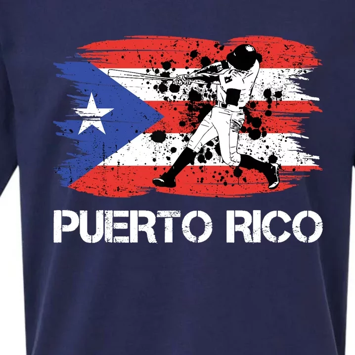 Puerto Rico Flag Baseball Puerto Rican Boricua Sueded Cloud Jersey T-Shirt