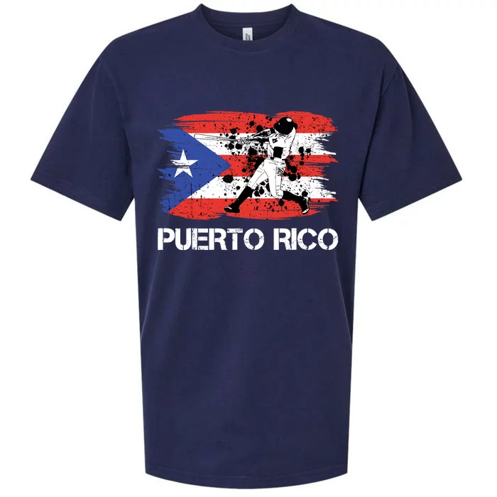 Puerto Rico Flag Baseball Puerto Rican Boricua Sueded Cloud Jersey T-Shirt