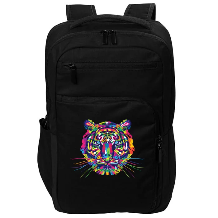 Pride Rainbow Flag Graphic Tiger Hu Rights Gift Impact Tech Backpack