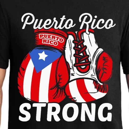 Puerto Rico Flag Boxing Gloves Boricua Puerto Rican Pride Pajama Set