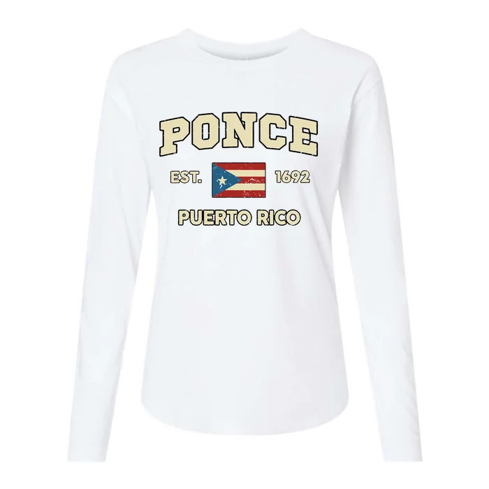 Puerto Rico Flag Hispanic Heritage Month Ponce Boricua Rican Womens Cotton Relaxed Long Sleeve T-Shirt