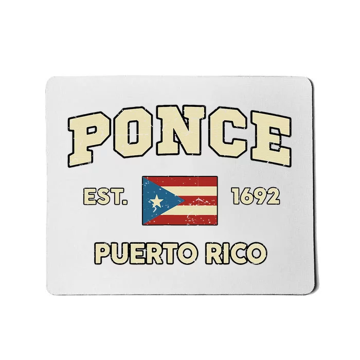 Puerto Rico Flag Hispanic Heritage Month Ponce Boricua Rican Mousepad