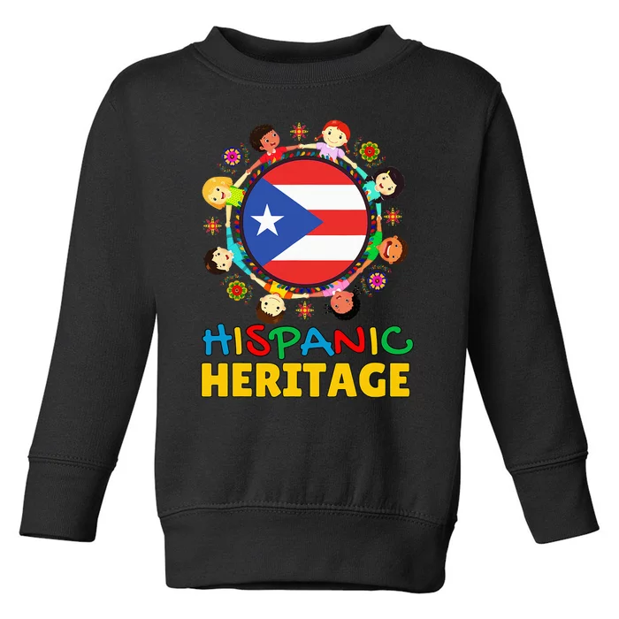 Puerto Rico Flag Boricua Pride Celebration Toddler Sweatshirt