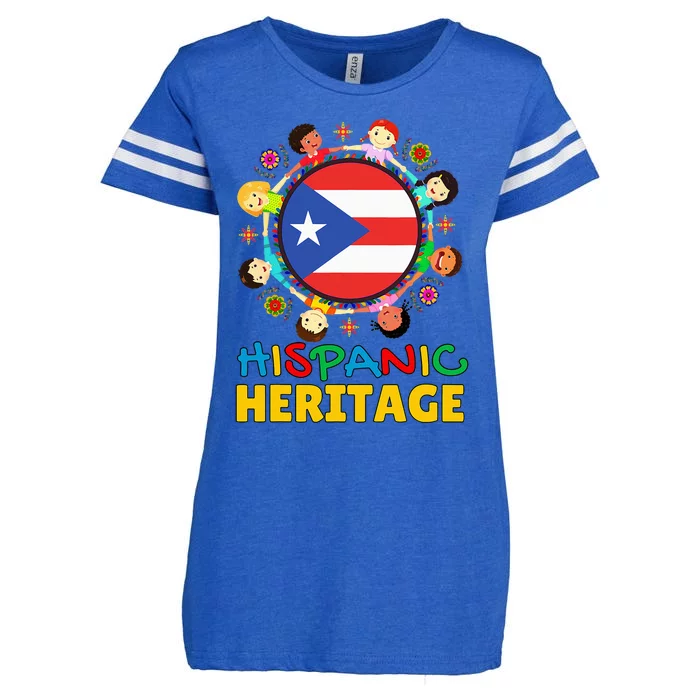 Puerto Rico Flag Boricua Pride Celebration Enza Ladies Jersey Football T-Shirt