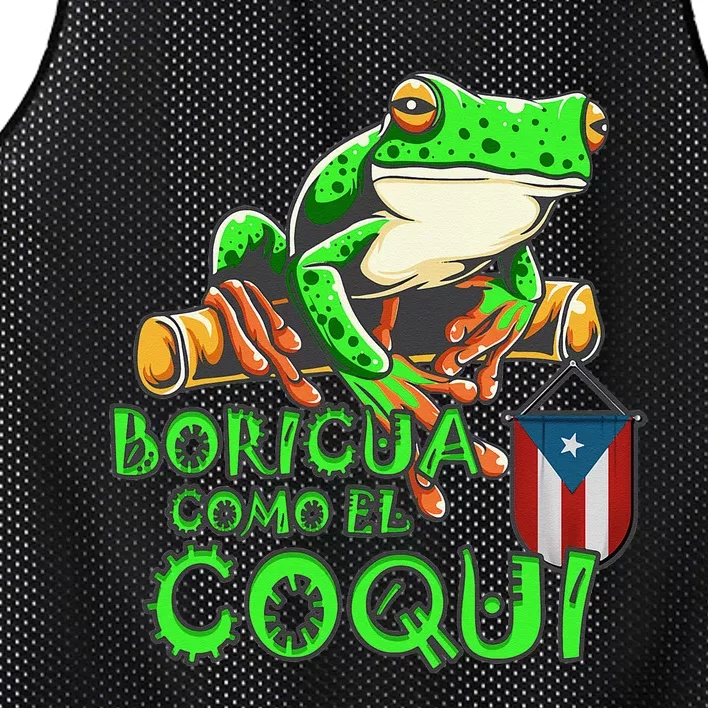 Puerto Rico Frog Puerto Rican Roots Coqui Taino Boricua Gift Mesh Reversible Basketball Jersey Tank