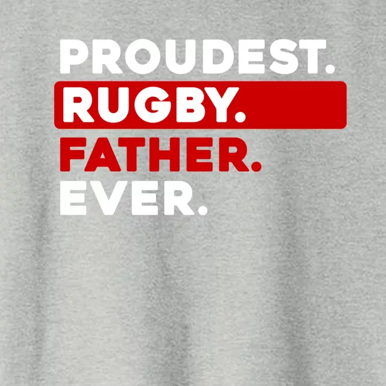 Proudest Rugby Father Ever Gift Women's Crop Top Tee