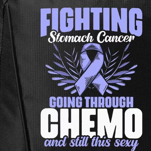 Periwinkle Ribbon Fighting Stomach Cancer Awareness City Backpack