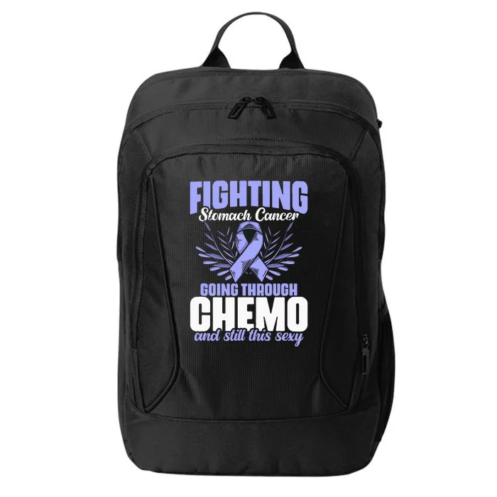 Periwinkle Ribbon Fighting Stomach Cancer Awareness City Backpack