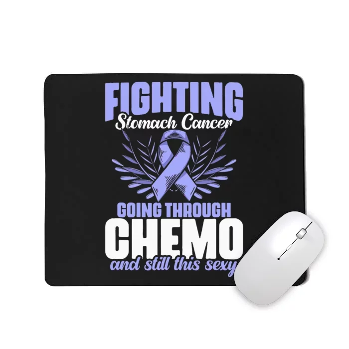 Periwinkle Ribbon Fighting Stomach Cancer Awareness Mousepad