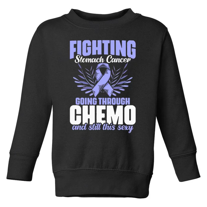 Periwinkle Ribbon Fighting Stomach Cancer Awareness Toddler Sweatshirt