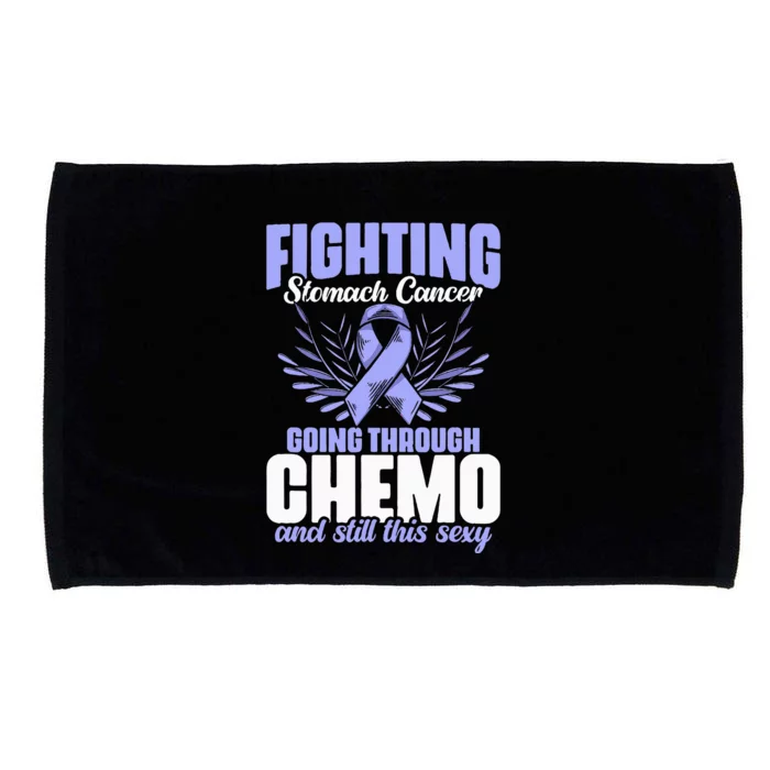 Periwinkle Ribbon Fighting Stomach Cancer Awareness Microfiber Hand Towel