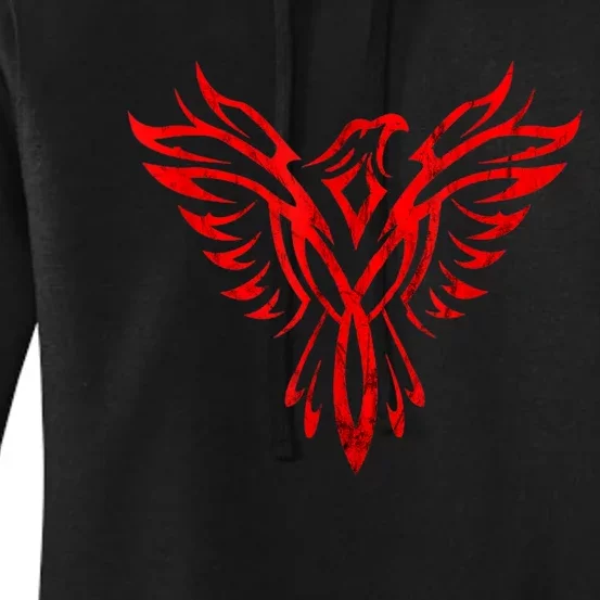 Phoenix Rising Fire Bird Reborn Ashes Rejuvenation Women's Pullover Hoodie