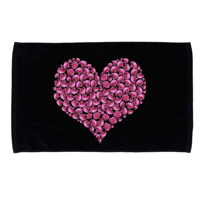 Pink Rose Flower Heargift Roses Lovers Valentines Day Gift Microfiber Hand Towel