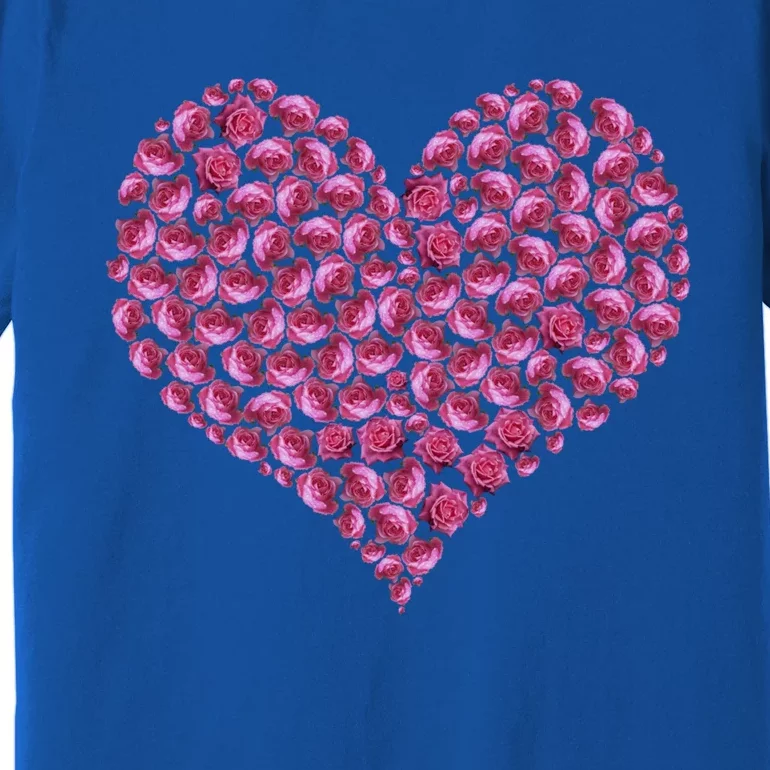 Pink Rose Flower Heargift Roses Lovers Valentines Day Gift Premium T-Shirt