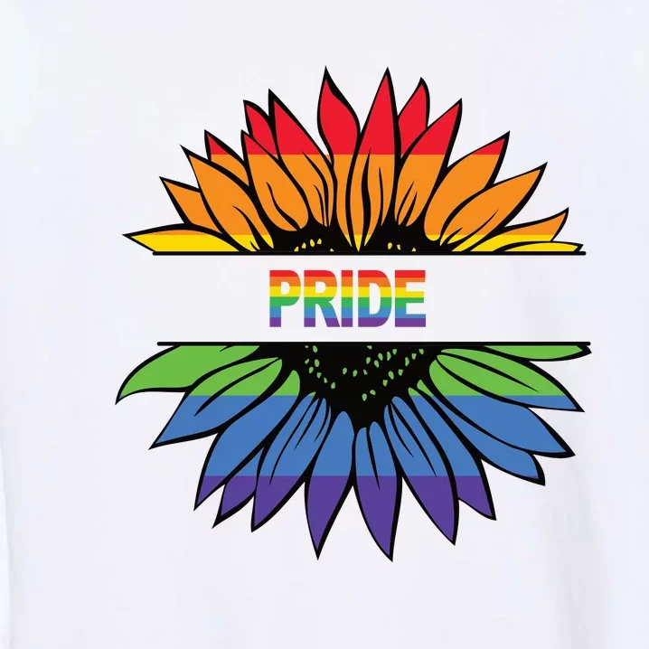 Pride Rainbow Flower Garment-Dyed Sweatshirt