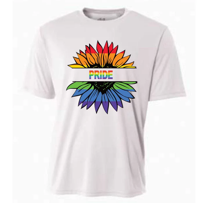 Pride Rainbow Flower Cooling Performance Crew T-Shirt