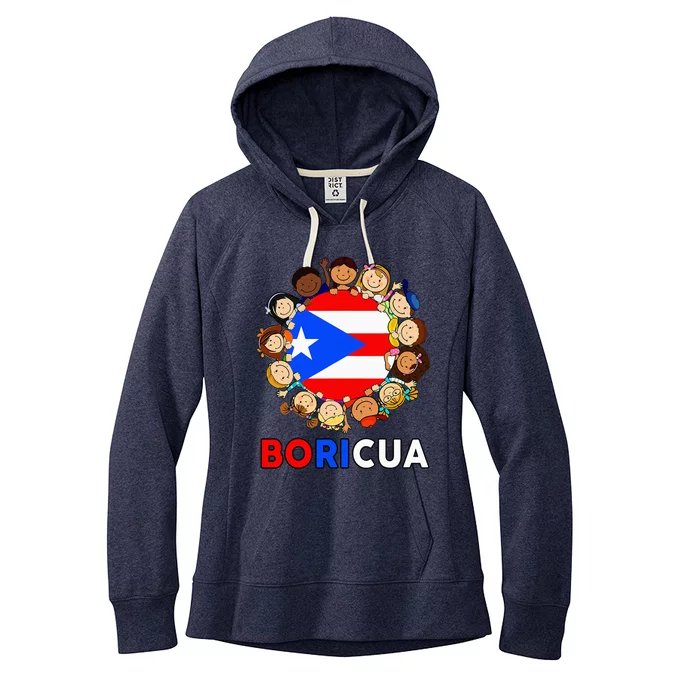 Puerto Rican Flag Boricua Hispanic Heritage Rico Women's Fleece Hoodie