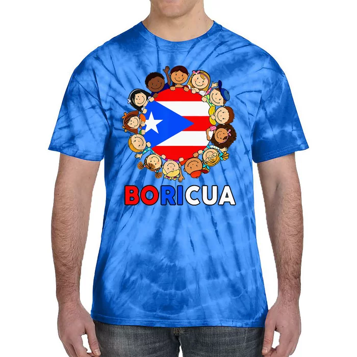 Puerto Rico Flag Boricua Hispanic Heritage Rican Tie-Dye T-Shirt