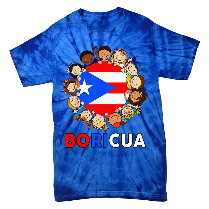 Puerto Rico Flag Boricua Hispanic Heritage Rican Tie-Dye T-Shirt