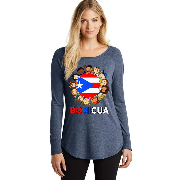 Puerto Rico Flag Boricua Hispanic Heritage Rican Women's Perfect Tri Tunic Long Sleeve Shirt