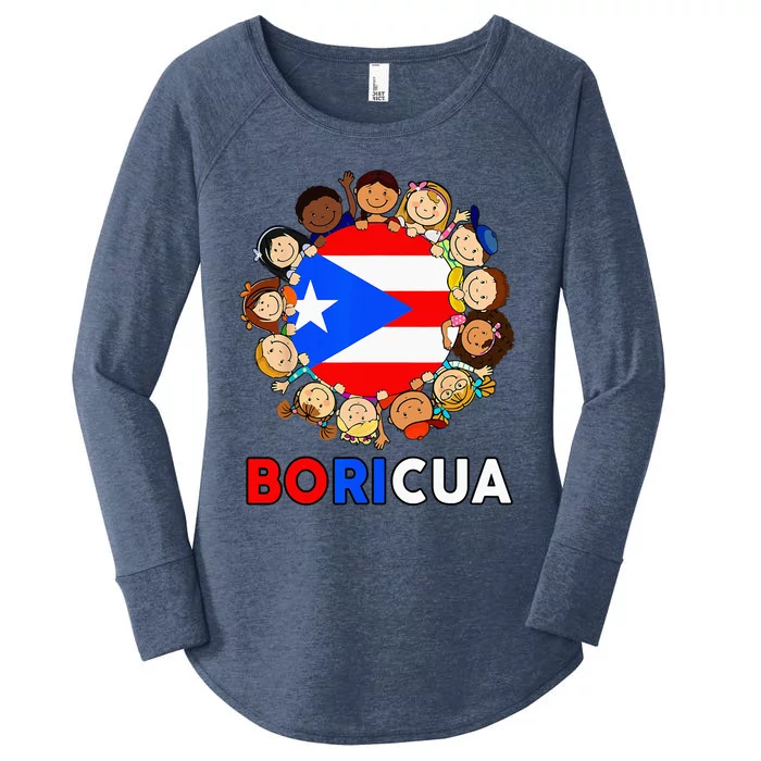 Puerto Rico Flag Boricua Hispanic Heritage Rican Women's Perfect Tri Tunic Long Sleeve Shirt