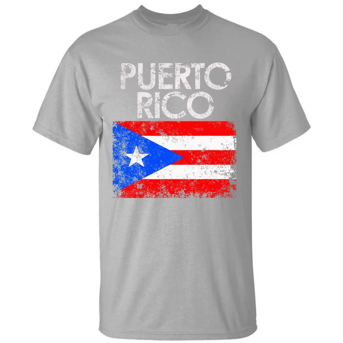 Puerto Rico Flag Pride Souvenir Retro Island Gift Tall T-Shirt