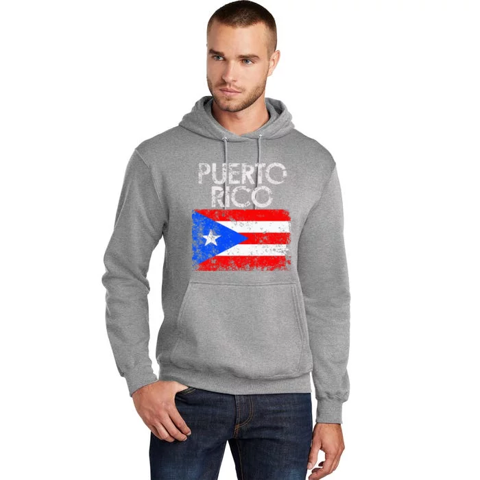 Puerto Rico Flag Pride Souvenir Retro Island Gift Tall Hoodie