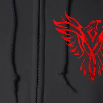 Phoenix Rising Fire Bird Reborn Ashes Rejuvenation Full Zip Hoodie