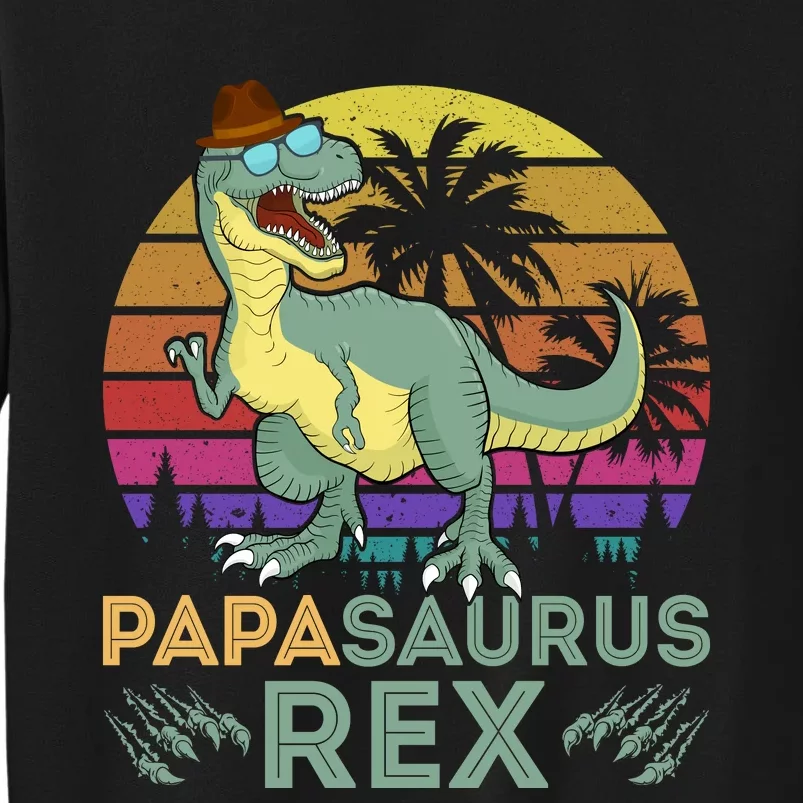 Papasaurus Rex Funny Dad T Sweatshirt