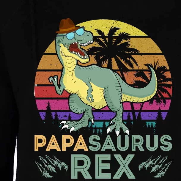 Papasaurus Rex Funny Dad T Womens Funnel Neck Pullover Hood